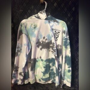H&M Blue and Gray Tie-Dye Hoodie